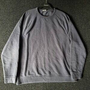 J Crew Sweatshirt Navy Blue French Terry Crew Neck Casual Mens Size XL